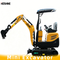 Mini-excavatrice de 0,8 tonne, micro-excavatrice, pelle rétrocaveuse compacte pour travaux de terrassement, de creusement de fossés et de rénovation de jardins.