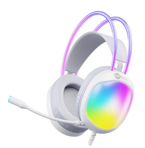 Casque USB Surround 7.1 OEM Leco HT410 avec rétroéclairage RGB, casque supra-auriculaire avec micro intégré pour le <span class=keywords><strong>jeu</strong></span>, le streaming vidéo <span class=keywords><strong>en</strong></span> <span class=keywords><strong>ligne</strong></span> - Product Image 3
