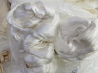 Briques supérieures naturelles non teintées fibre fournitures d'art feutrage filature teinture tissage bricolage crayon itinérant blanc 100% soie de mûrier ruban