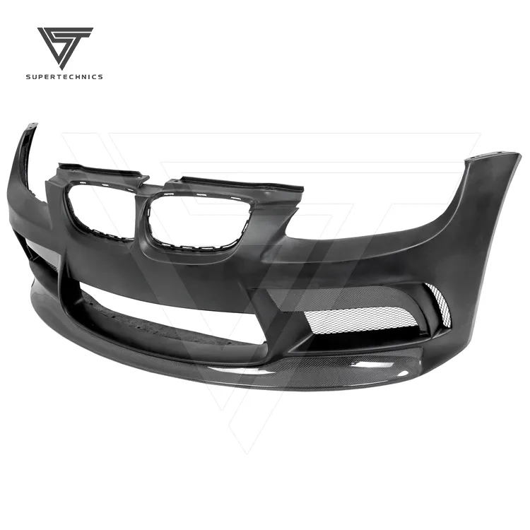 Vorstein Bumper depan gaya setengah serat karbon untuk BMW 3 Series E92 E93 M3 2009-2013