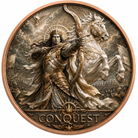 Pièce de collection Dark Knight Apocalyptique en cuivre fin 999, 1 oz, haute relief, peinte aux UV, effet proof-like