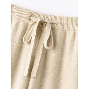 Abbigliamento Autunno Inverno da <span class=keywords><strong>Donna</strong></span> Pantaloni a Gamba Larga in Maglia Lunghezza Pavimento Vita Media Larghi Drappeggiati in Nylon/Cotone con Fodera in <span class=keywords><strong>Lana</strong></span> Cristallo - Product Image 2