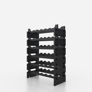 King Display bar Store Fixture Mejor precio de fábrica Estante de madera de 6 niveles Soporte de botella de vino de vidrio para almacenamiento - Product Image 5