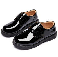 Nouveau Offre Spéciale USA noir école chaussures enfants pleine taille 26-43 sans lacet formel enfants Occasion chaussures mat Pu cuir bas prix robe