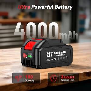 Herramientas Eléctricas Inalámbricas <span class=keywords><strong>de</strong></span> 4000 mAh, <span class=keywords><strong>Pistola</strong></span> <span class=keywords><strong>de</strong></span> <span class=keywords><strong>Impacto</strong></span> Eléctrica <span class=keywords><strong>de</strong></span> <span class=keywords><strong>3</strong></span>/<span class=keywords><strong>8</strong></span> Pulgadas, 5 Enchufes, Motor sin Escobillas para Automóvil, Hogar, Llave <span class=keywords><strong>de</strong></span> <span class=keywords><strong>Impacto</strong></span> para Neumáticos - Product Image 6