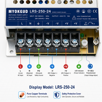 Alimentation à découpage ultra-mince MYOKGUD 15V 24A 360W à 95% d'efficacité, idéale pour les caissons lumineux publicitaires avec entrée 90-245VAC