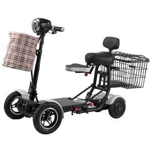 Four Wheel Electric <b>Scooter</b> Dual Motor <b>Foldable</b> With Seat For Women And Elderly Grocery Shopping <b>Mobility</b> Aid - Product Image 2