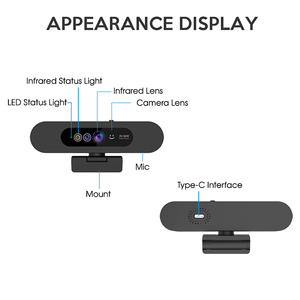 2K QHD 1080P Webcam Video Calling <b>Laptop</b> USB Facial Recognition IR Camera for Hello Easy Login Desktop 2K Webcam - Product Image 5
