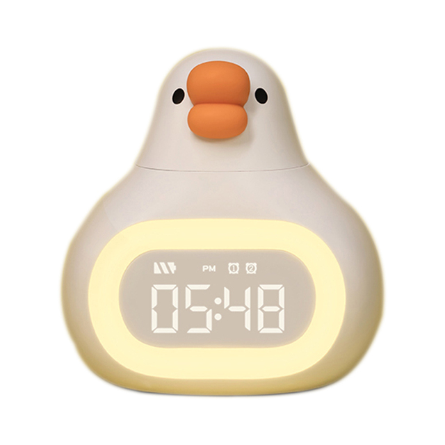 Fat Goose Alarm Clock Light USB Charging Multifunctional Silent Luminous Electronic Alarm Clock Children's Bedside Wake up Clock