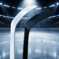 Bâton de hockey sur glace en carbone intermédiaire, flexibilité moyenne, pour les adultes de petite taille, entraînement de hockey amateur