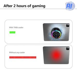 พัดลมระบายความร้อน SMONAMA TH06 แบบพลาสติกสำหรับอุปกรณ์อิเล็กทรอนิกส์ กำลังไฟ 15 วัตต์ ระบบ AI Magnetic Intelligent สำหรับแท็บเล็ตเกมมิ่ง ชนิด Type-C สำหรับ <span class=keywords><strong>iPad</strong></span> - Product Image 6