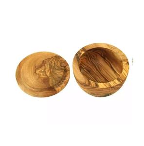 Bol décoratif Meena en bois naturel fabriqué à la main, petit bol à soupe en bois fait à la main pour la nourriture à la maison en métal - Product Image 1