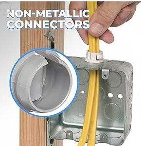 Connecteurs de serrage de câble électriques gris en plastique 1/2 \ "connecteur de boucle de fixation de fil gainé de PVC non métallique - Product Image 3