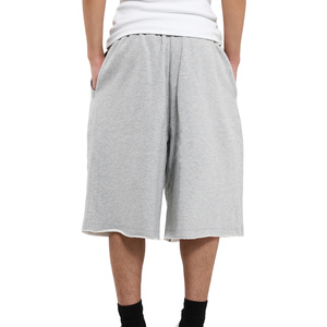 Pantalones Cortos de Felpa de Algodón para Hombre, de Alta Calidad, con Dobladillo sin Rematar, Estilo Holgado y Pierna Ancha, Estilo Urbano - Product Image 3