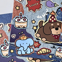 Sacs en papier imprimés avec des motifs de poupées, grande taille, sacs en carton épais, cadeaux de bénédiction pour les amis