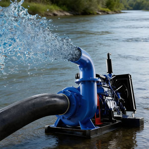 Bomba de Agua de Servicio Pesado con Motor Diésel y Motor Trifásico Móvil para Riego y Drenaje - Product Image 5
