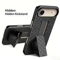 Cocok untuk Casing iPhone 17 Air, Penyangga Tak Terlihat, Pelindung Klip Belakang Berputar iPhone 16 Pro Max