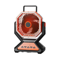 Ventilador de Camping Recargable OEM/ODM con Oscilación, 16000mAh, Linterna LED y Función de Banco de Energía