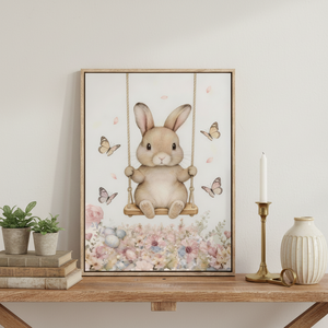 <span class=keywords><strong>TOPART</strong></span> Impression aquarelle Lapin de Pâques et œuf, nature morte, sur toile polyester MDF 40x50cm, impression numérique, art mural de haute qualité pour la maison - Product Image 6