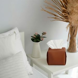 Caja Organizadora de Pañuelos de Cuero PU para el Hogar, Portapañuelos Duradero, Regalo Perfecto para Decoración del Hogar - Product Image 3