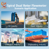 Caudalímetro de doble rotor LLT Medidor de flujo de aceite de asfalto líquido de alta temperatura y alta viscosidad Construcción de acero inoxidable para agua