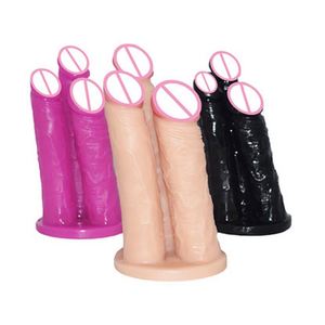 FAAK Triple Sided Anal Toys Triple Ended Sex Toys 3 Heads Triple Penetration Penis extreme Sex Tools Plastic Penis Alat Sex - Product Image 2