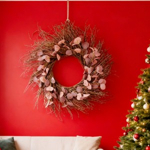 Poignées <span class=keywords><strong>de</strong></span> <span class=keywords><strong>porte</strong></span> naturelles <span class=keywords><strong>de</strong></span> branche d'arbre pour les réunions <span class=keywords><strong>de</strong></span> famille Décorations <span class=keywords><strong>de</strong></span> <span class=keywords><strong>Noël</strong></span> faites <span class=keywords><strong>maison</strong></span> Couronnes d'arbres circulaires - Product Image 4