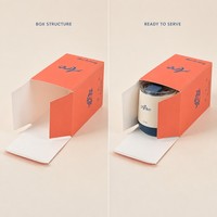 Boîte d'emballage écologique pour gobelet, boîte cadeau en carton recyclable avec impression de logo pour tasse isotherme de marque