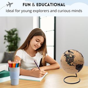 Hot Bán 6 "Quay Du Lịch Toàn Cầu Nút Chai Toàn Cầu Với Đẩy <span class=keywords><strong>Pin</strong></span> Du Lịch 3D Nút Chai Bản Đồ Thế Giới <span class=keywords><strong>Pin</strong></span> Hội Đồng Quản Trị Cho Nhà Quà Tặng Văn Phòng - Product Image 4