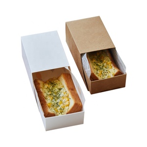 Boîte à glissière pour restauration rapide de qualité alimentaire, boîte à emporter pour toast français, boîte en papier avec manchon imprimé, plateau alimentaire en papier à emporter - Product Image 3