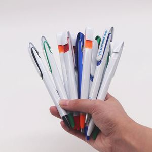 Custom Branded Promotional Plastic Print <b>Pens</b> Sublimation Blank <b>White</b> Stylo Ballpoint UV Full Color Logo Print - Product Image 3