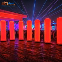 Ballon gonflable géant LED RGB de 3 m, pilier néon, style cyberpunk, modèle publicitaire imperméable pour événements nocturnes, festivals de musique