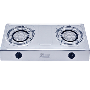 Cocina doble de acero inoxidable de alta calidad, hermosa estufa de doble quemador con soporte independiente para sartenes, electrodoméstico para el hogar. - Product Image 4