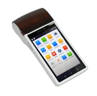 Terminal Pos móvil de mano de 5 "Android Pos pantalla táctil Pos con GPRS WIFI código de barras y escáner de código QR impresora de recibos