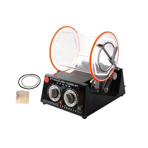 เครื่องขัดเงาอัญมณีแบบถังแก้วพร้อมเครื่องขัดแบบโรตารี่สแตนเลสสำหรับงานขัดผิวหินหยกเงินทอง - Product Image 1