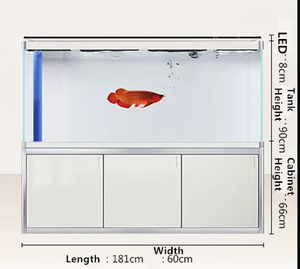 超透明ガラスタンク + キャビネット + サンプタンク + LED全セット - Product Image 3