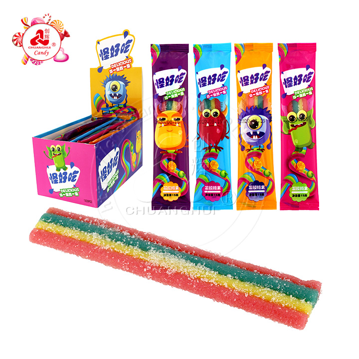 Rainbow candy in box