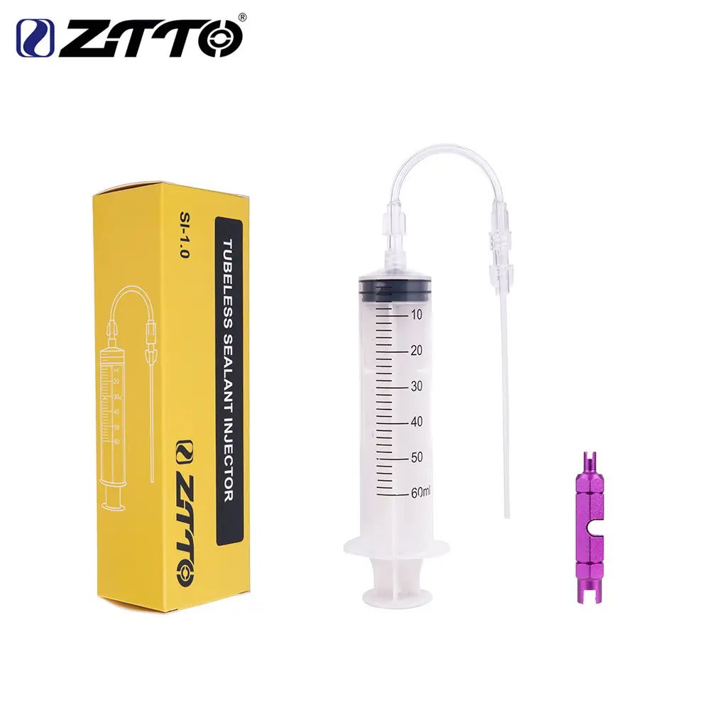 ZTTO Tubeless Sealant Inj ector Für MTB Rennrad Tubeless Tire UST Reifen No Tubes