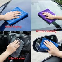 Serviette en microfibre brossée nano Tavelya 400 GSM avec logo personnalisé, vente en gros d'usine, OEM, chiffon de détaillage automobile