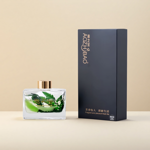 Ensemble cadeau de diffuseur de roseau en verre décoratif de luxe de 120ml huiles de <span class=keywords><strong>parfum</strong></span> de maison pour les équipements d'hôtel pour les acheteurs de détail et de gros - Product Image 1