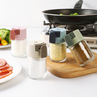 Salière mesurable 100 ml contrôle de type presse poids vide verre sel assaisonnement bouteille cuisine quantitative 0.5g pot de saison