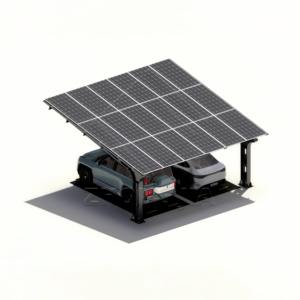 Structure de carport solaire photovoltaïque en acier haute résistance avec certification CE/ISO9001 et garantie de 10 ans pour les parcs d'entreprises - Product Image 3