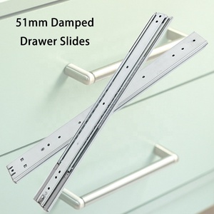 Corredera de Cajón de Acero de Alta Resistencia de 51 mm, de 3 Pliegues, Telescópica, con Rodamientos de Bolas, Funcionamiento Silencioso, Carga de 68 kg, para Cocina - Product Image 6