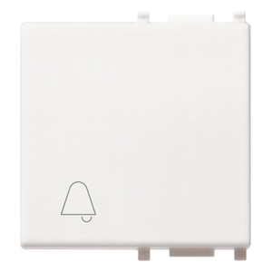 Botón de timbre blanco con símbolo de campana, 4,9 cm de largo y 2,5 cm de altura - Product Image 1