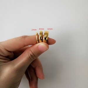 미니멀리스트 커플링 남녀공용 2mm 4mm 6mm 고광택 IP 골드 도금 스테인리스 스틸 제조업체 도매 - Product Image 6