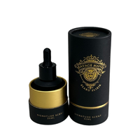 Kotak Silinder Hitam Cetak Kustom untuk Parfum Kosmetik Kemasan Tabung Kertas Kerajinan Ramah Lingkungan Berkualitas Tinggi yang Dapat Didaur Ulang dengan Lapisan UV