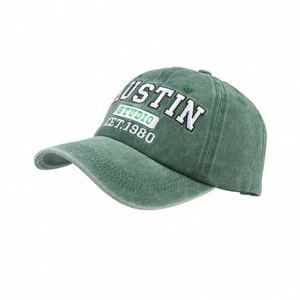 Casquette de baseball vintage pour homme, 6 panneaux, logo brodé 3D, effet délavé, casquette de sport - Product Image 5