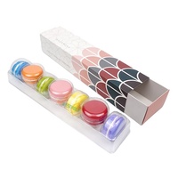 Boîte pliable personnalisée pour 7 macarons, emballage en papier avec tiroir coulissant, boîte cadeau pour biscuits et desserts