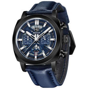 Nuevo Reloj BENYAR BY-5205 para Hombre, Marca de Moda, Correa de Cuero, Resistente al Agua, Deportivo, Cronógrafo de Cuarzo, 2025 - Product Image 4