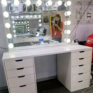 Multifunctional Nordic Modern European Drawers Storage Bedroom Furniture White Vanity Makeup <strong>Dressing</strong> <strong>Table</strong> <strong>With</strong> <strong>Mirror</strong> Stool - Product Image 1